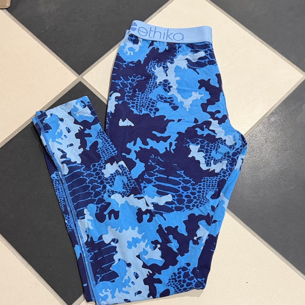 Ethika Blue Camo Leggings Medium